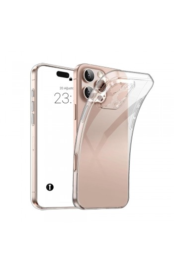 iPhone 16 Pro Kılıf Metal Tuşlu Kamera Korumalı Silikon Şeffaf Arka K…