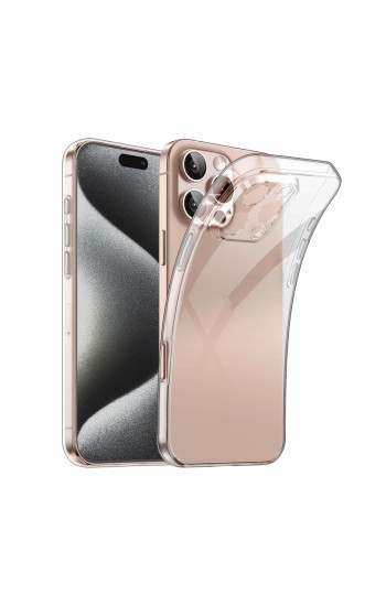 iPhone 16 Pro Max Kılıf Metal Tuşlu Kamera Korumalı Silikon Şeffaf Ar…