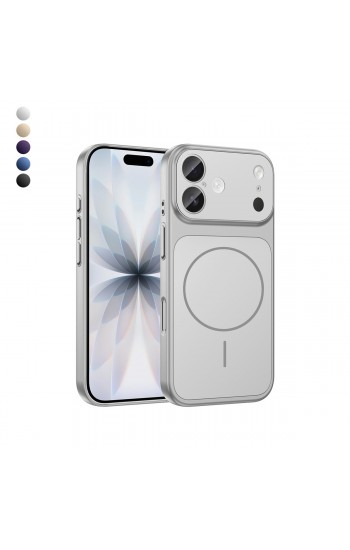 iPhone 17 Kılıf (17 Pro Max Görünümlü) Magsafe Özellikli AG Glass Çevirici Sert Kapak