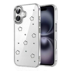 iPhone 17 Kılıf Fiyonk Desenli Şeffaf Kapak