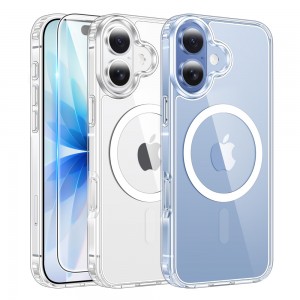 iPhone 17 Kılıf Magnetic Seri Magsafe Özellikli Silikon Şeffaf