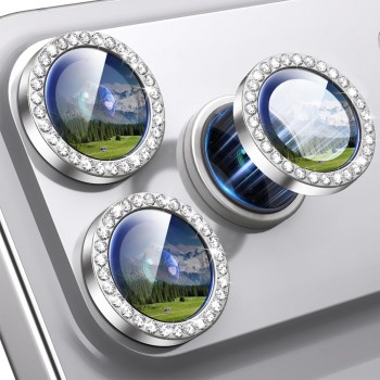 iPhone 17 Pro / iPhone 17 Pro Max Taşlı Metal Kamera Lens Koruyucu Set iPhone 17 Pro / iPhone 17 Pro Max Taşlı Metal Kamera Lens Koruyucu Set