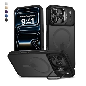 iPhone 17 Pro Max Kılıf Armor Seri Magsafe Uyumlu Stand Özellikli Kamera Lensli Kapak