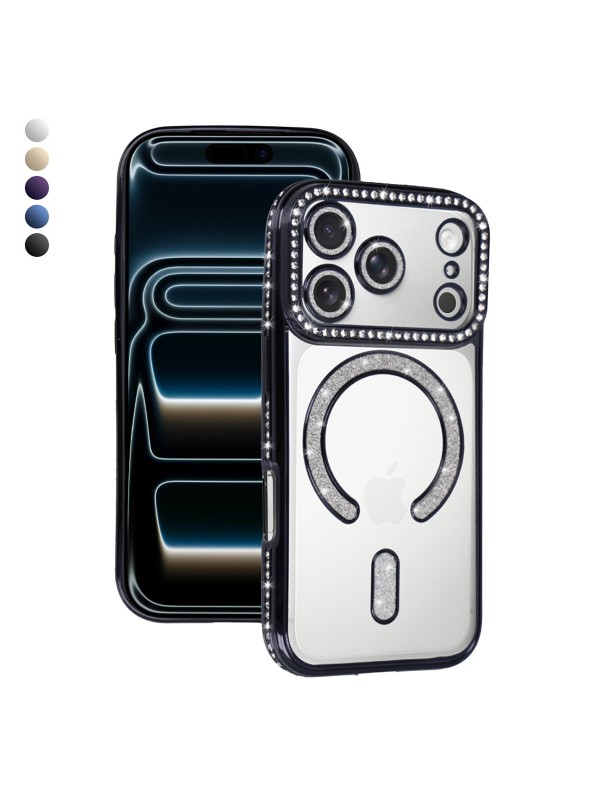 iPhone 17 Pro Max Kılıf Joke Seri Magsafe Özellikli Taşlı Simli S… iPhone 17 Pro Max Kılıf Joke Seri Magsafe Özellikli Taşlı Simli S…