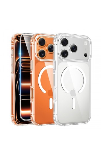 iPhone 17 Pro Max Kılıf Magnetic Seri Magsafe Özellikli Silikon Şeffaf iPhone 17 Pro Max Kılıf Magnetic Seri Magsafe Özellikli Silikon Şeffaf