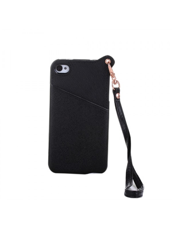 iPhone 4/ 4s BADI Kartlıklı Arka Kapak Siyah&hellip;