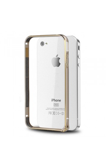 iPhone 4s 0,7mm Metal Bumper Çerçeve Kılıf Gold…