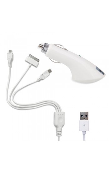 iPhone 4s + Micro USB + Mini USB 3in1 Kablolu Araç İçi Şarj Seti… iPhone 4s + Micro USB + Mini USB 3in1 Kablolu Araç İçi Şarj Seti…