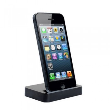 iPhone 5 / 5s Lightning Masaüstü Şarj Aleti Dock Siyah iPhone 5 / 5s Lightning Masaüstü Şarj Aleti Dock Siyah