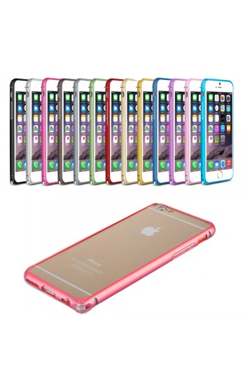 iPhone 6 4,7 inç Metal Bumper Çerçeve Kılıf Pembe…