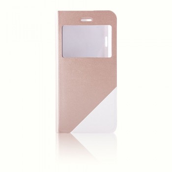 iPhone 6 / 6s İki Renkli Standlı Yan Kapaklı Kılıf Gold-Beyaz iPhone 6 / 6s İki Renkli Standlı Yan Kapaklı Kılıf Gold-Beyaz