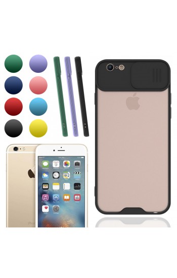 iPhone 6 / 6S Kılıf Kamera Koruma Kapaklı Platin Matte Silikon Arka Kapak