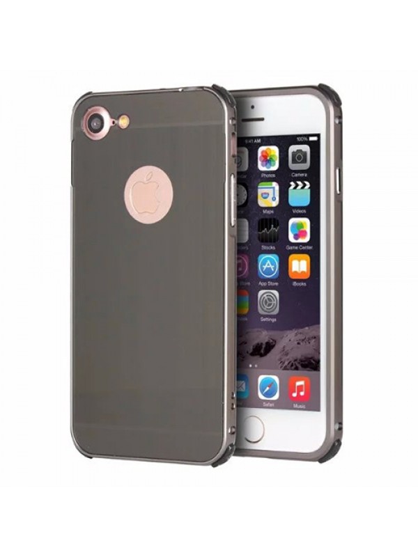 iPhone 6 Plus 0,7 mm Metal Bumper Arka Koruma Kapaklı Siyah&hellip;