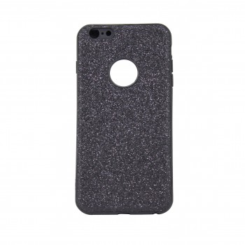 iPhone 6 Plus-6s Plus 360 Derece Slim Premium Simli  Silikon Kılıf Siyah