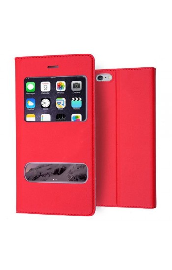 iPhone 6 Plus Gizli Mıknatıslı Pencereli Kılıf Kırmızı… iPhone 6 Plus Gizli Mıknatıslı Pencereli Kılıf Kırmızı…