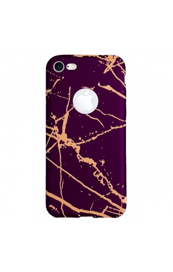 iPhone 7-8 Fırça Desen Silikon Arka Kapak Mor&hellip;