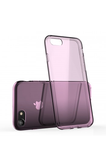 iPhone 7/8 Kılıf Soft Silikon Şeffaf-Pembe Arka Kapak…