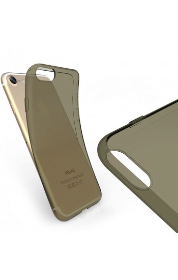 iPhone 7/8 Kılıf Soft Silikon Şeffaf-Siyah Arka Kapak&hellip;