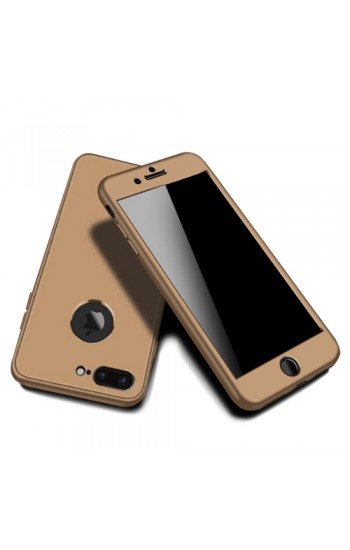 iPhone 7-8 Plus 360 Derece Slim Premium Silikon Kılıf Gold&hellip;