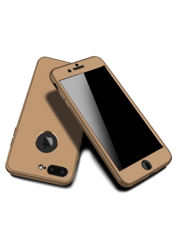 iPhone 7-8 Plus 360 Derece Slim Premium Silikon Kılıf Gold&hellip;