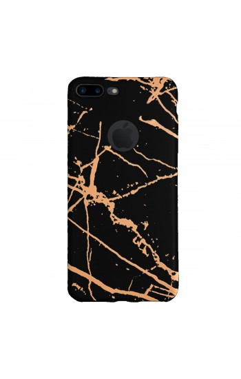 iPhone 7-8 Plus Fırça Desen Silikon Arka Kapak Siyah…