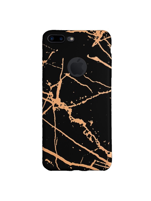 iPhone 7-8 Plus Fırça Desen Silikon Arka Kapak Siyah…