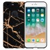 iPhone 7-8 Plus Fırça Desen Silikon Arka Kapak Siyah