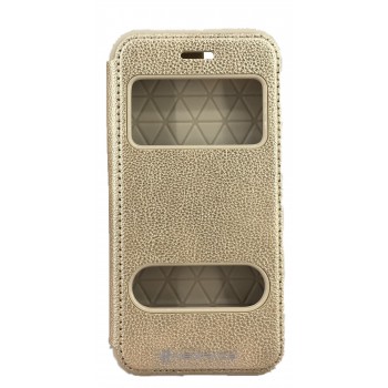 iPhone 7-8 Plus Gizli Mıknatıslı Pencereli Magnum Kılıf Gold