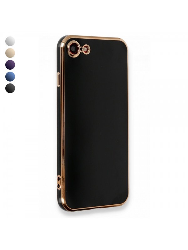 iPhone 7 / 8 / SE 2020 Kılıf Luxury Seri Kamera Korumalı Silikon Kapak