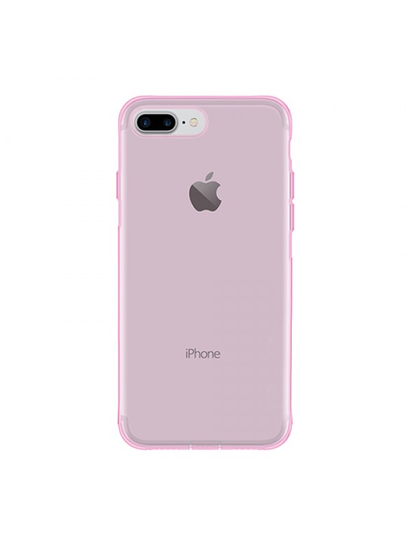 iPhone 7 Plus / 8 Plus Kılıf Soft Silikon Şeffaf-Pembe Arka Kapak…