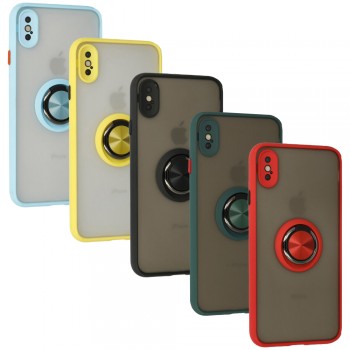 iPhone X / XS Kılıf Montrea Ring Yüzük Stantlı Kapak