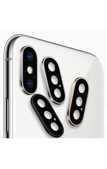 iPhone XS Max Kamera Lens Koruyucu Metal Kenarlı Cam…