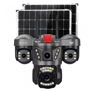 Katjmer Ronik Pro AI 4G Solar Üç Lens Akıllı Güvenlik Kamerası Katjmer Ronik Pro AI 4G Solar Üç Lens Akıllı Güvenlik Kamerası