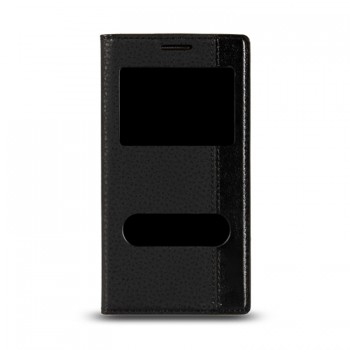 LG G2 Mini D610 Dkişli ve Gizli Mıknatslı Pencereli Magnum Kılıf Siyah