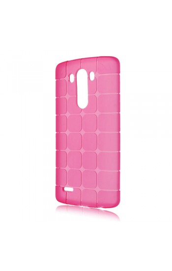 LG G3 D855 Plaid Silikon Arka Kapak Pembe…