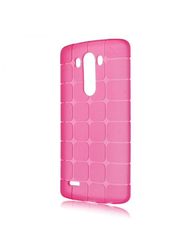 LG G3 D855 Plaid Silikon Arka Kapak Pembe…