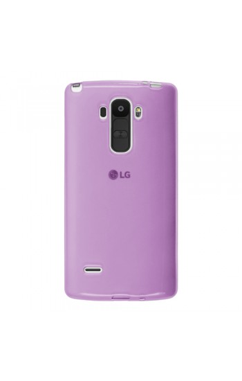 LG G4 Stylus Kılıf Soft Silikon Şeffaf-Pembe Arka Kapak…