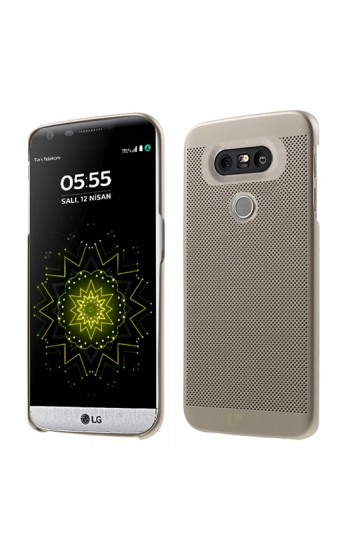 LG G5 Kılıf Loopee Point Sert Arka Kapak Gold…