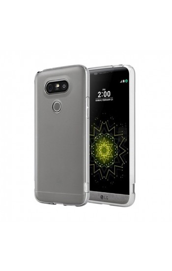 LG G5 Kılıf Soft Silikon Şeffaf-Siyah Arka Kapak…