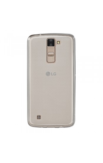 LG K8 (K350) Kılıf Soft Silikon Şeffaf-Siyah Arka Kapak…