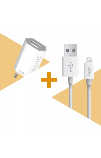 LinkTech C402 Şarj Aleti ve Lightning Kablo Set 1.1A… LinkTech C402 Şarj Aleti ve Lightning Kablo Set 1.1A…