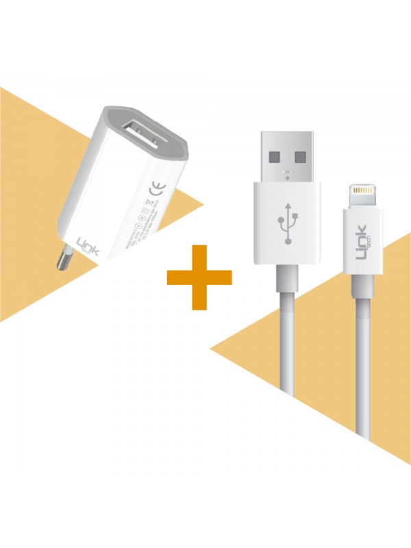 LinkTech C402 Åžarj Aleti ve Lightning Kablo Set 1.1A… LinkTech C402 Åžarj Aleti ve Lightning Kablo Set 1.1A…