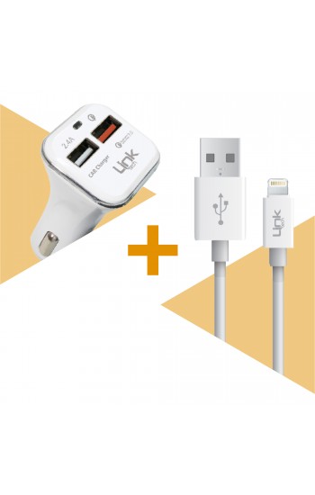 LinkTech C517 Lightning Qualcomm 3.0 Çift Girişli Oto Şarj Aleti… LinkTech C517 Lightning Qualcomm 3.0 Çift Girişli Oto Şarj Aleti…