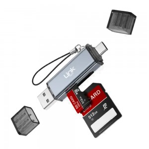 LinkTech A207 USB-A to Type-C Hafıza Kart Okuyucu Dönüştürücü