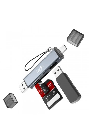 LinkTech A208 3in1 USB-A to Type-C Hafıza Kart Okuyucu Dönüştürücü… LinkTech A208 3in1 USB-A to Type-C Hafıza Kart Okuyucu Dönüştürücü…
