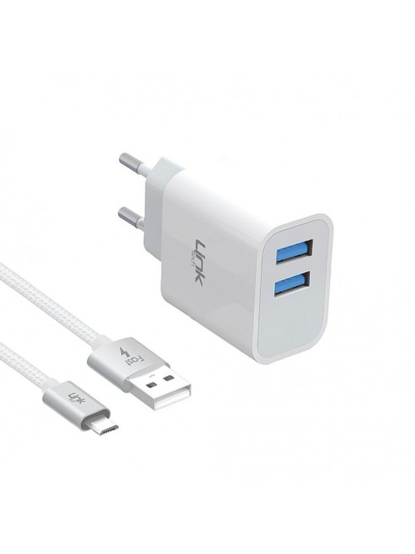 LinkTech C203 Çift USB Çıkışlı Micro USB Kablolu 10W 2.1A Şarj …