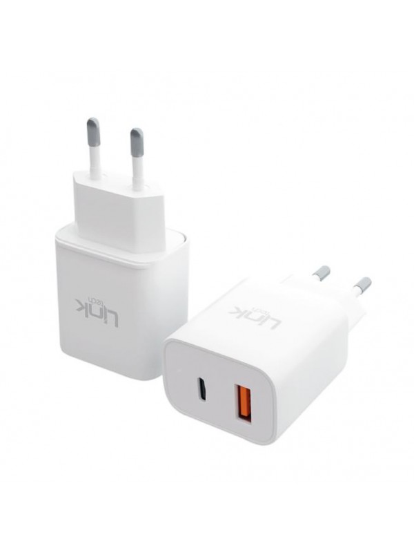 LinkTech C209 USB 3.0 + Type-C PD 20W Çıkışlı Şarj Aleti (Başlık) Beyaz LinkTech C209 USB 3.0 + Type-C PD 20W Çıkışlı Şarj Aleti (Başlık) Beyaz