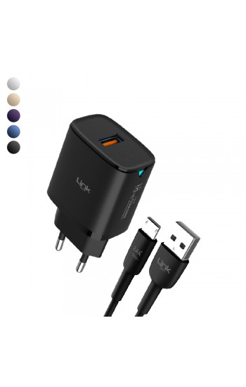 LinkTech C305 18W Auto ID Micro USB Kablolu Şarj Aleti Set…