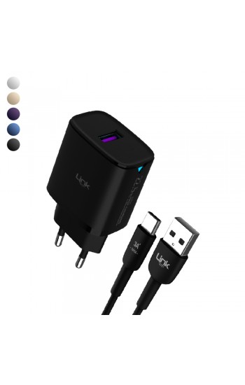 LinkTech C306 22.5W QC3.0 USB Çıkışlı Type-C Kablolu Şarj Aleti