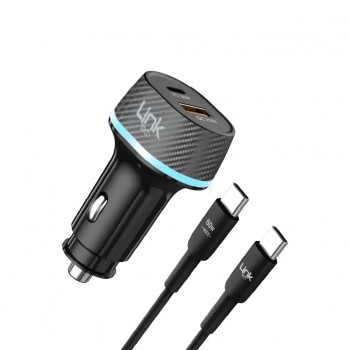 LinkTech C434 55W Dual PD30W + QC25W Araç Şarj Aleti Type-C to Type-C Kablo Set LinkTech C434 55W Dual PD30W + QC25W Araç Şarj Aleti Type-C to Type-C Kablo Set